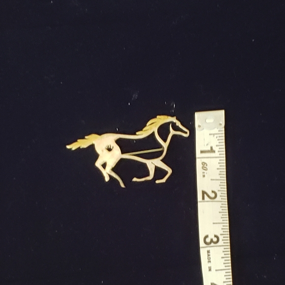 Horse pin silver and gold - Picture 6 of 10